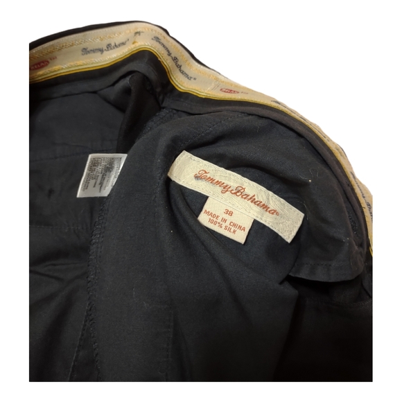 Tommy Bahama Relax Pleated Shorts Mens Size 38 Black 100% Silk - Picture 5 of 14